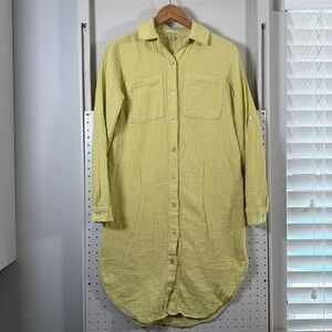 magaschoni green linen dress Nwt Magaschoni Floral Forest Soul Green White 100% Linen Maxi Shirt Dress S/P